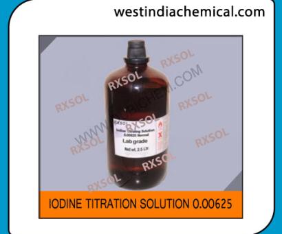Iodine Titrating Solution 0.00625 Normal